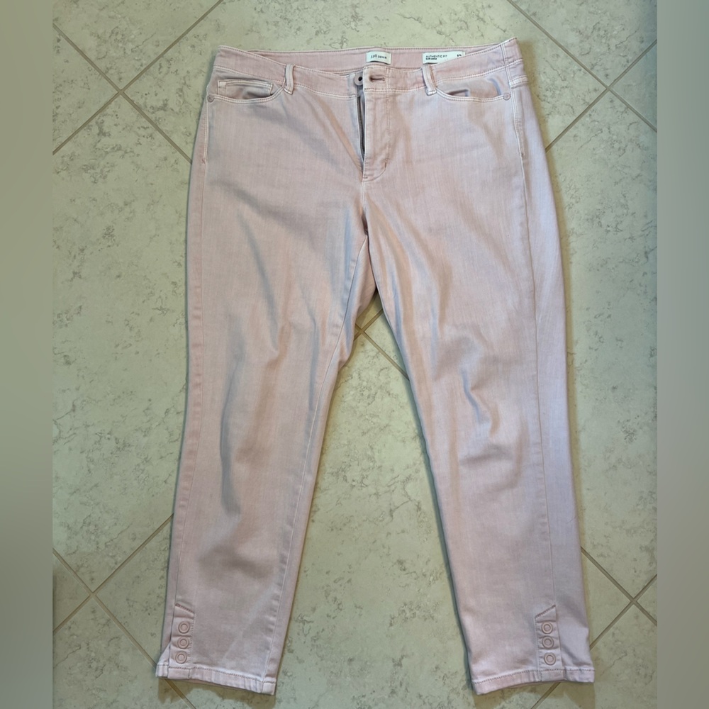J. Jill Authentic Fit Slim Ankle Light Pink Jeans